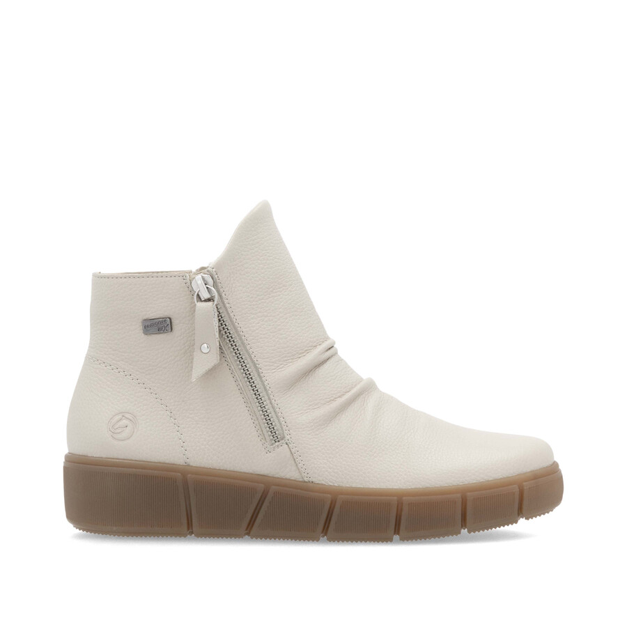 bottes beiges zippées pour femmes remonte d1t73-60