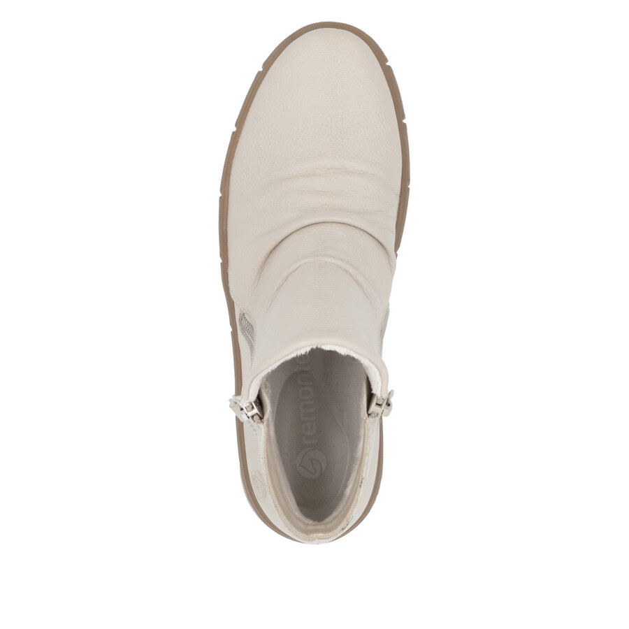 bottes beiges zippées pour femmes remonte d1t73-60