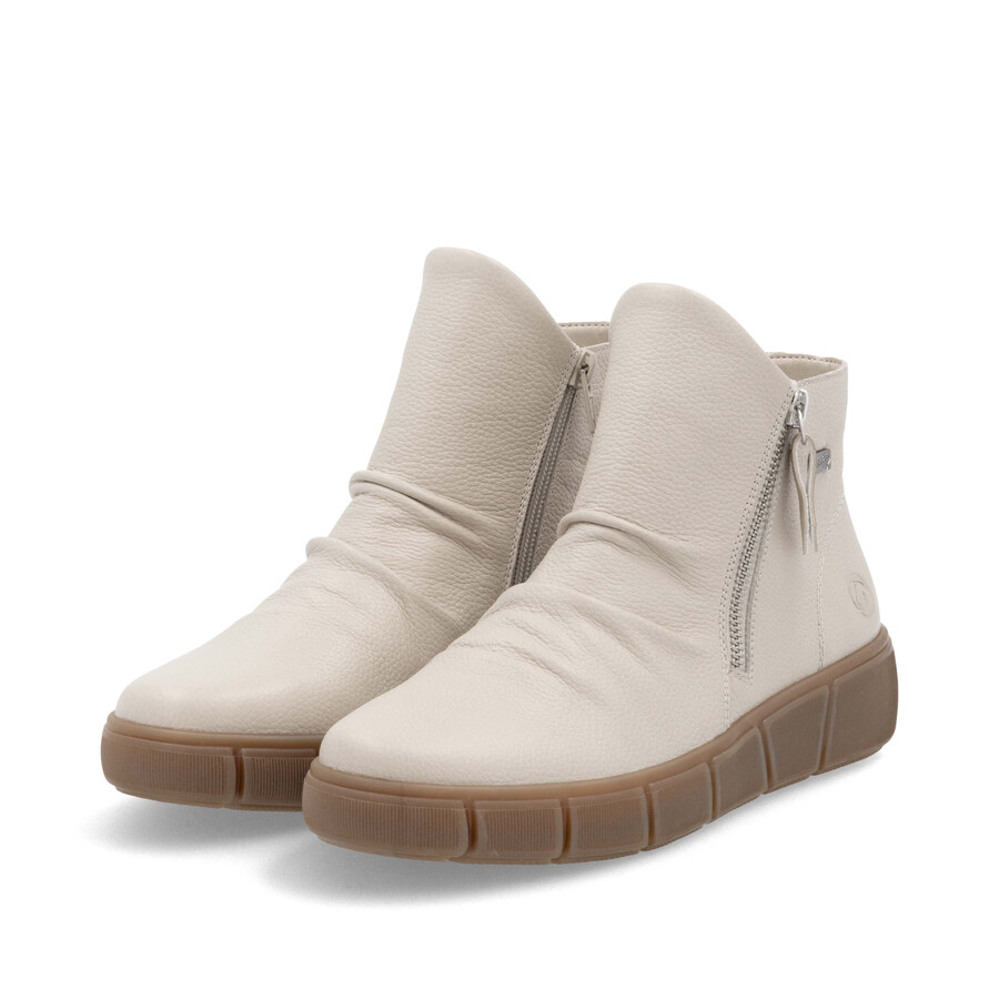 bottes beiges zippées pour femmes remonte d1t73-60