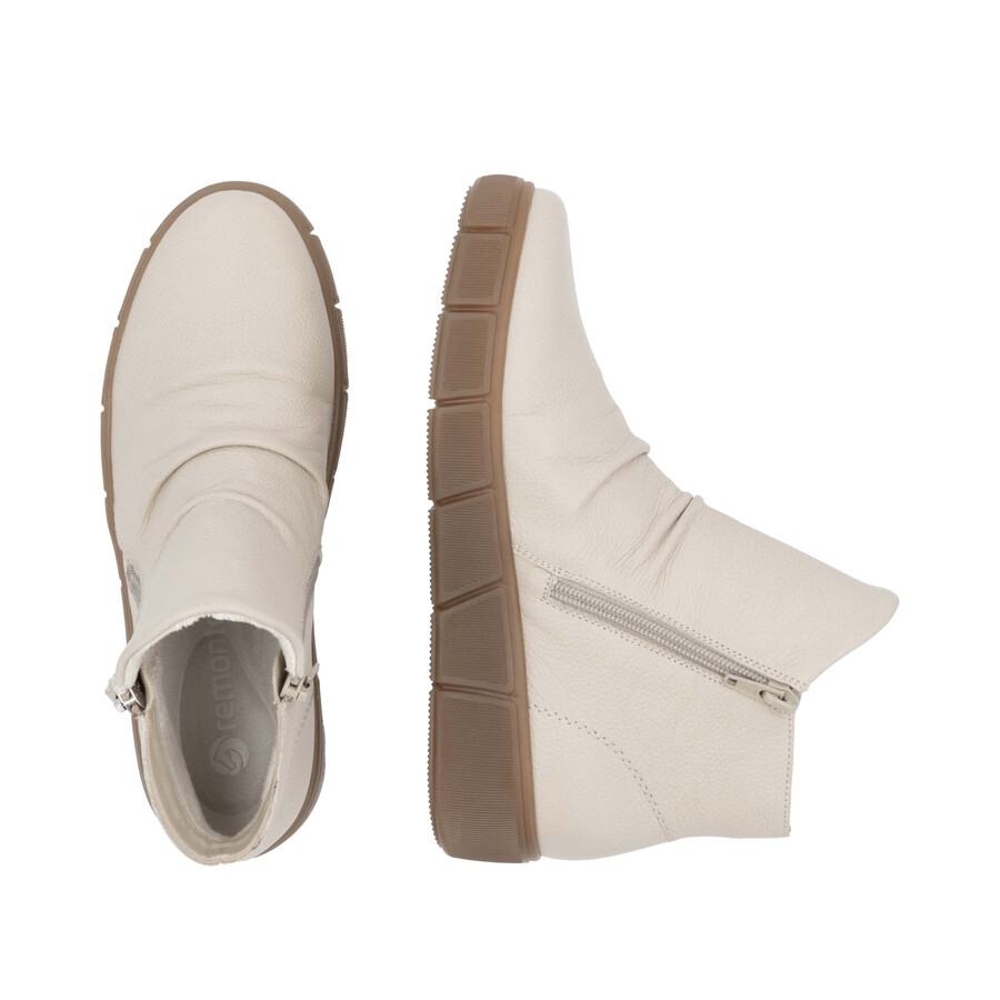 bottes beiges zippées pour femmes remonte d1t73-60