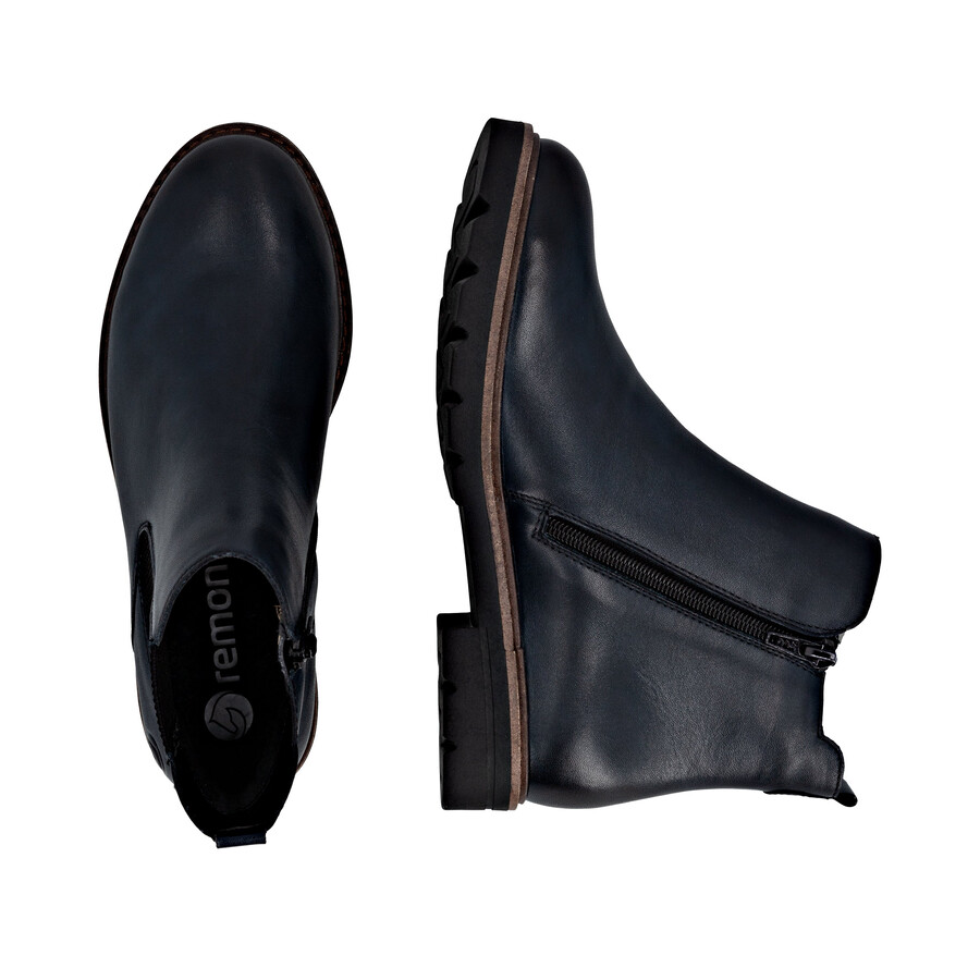 bottes bleues à fermeture éclair pour femmes remonte d2q70-14