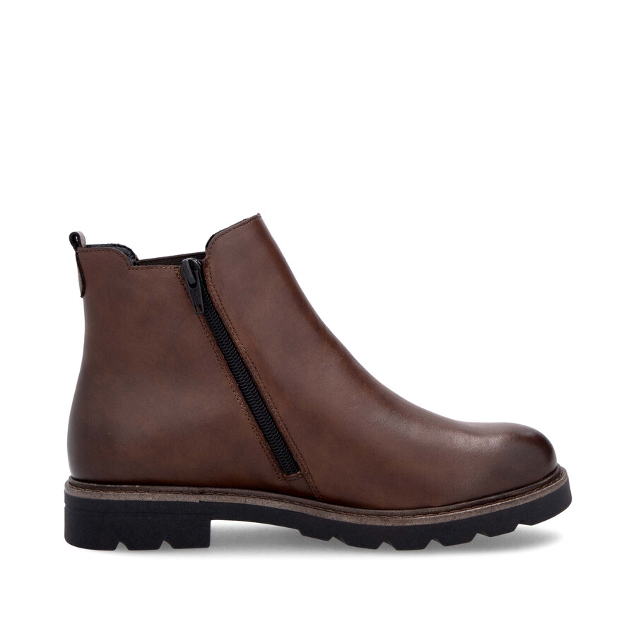 bottes marron à fermeture éclair pour femmes remonte d2q70-22