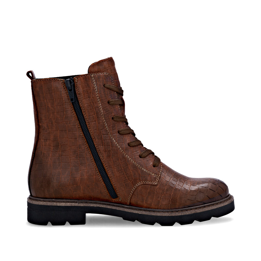 bottes marron à fermeture éclair pour femmes remonte d2q71-22