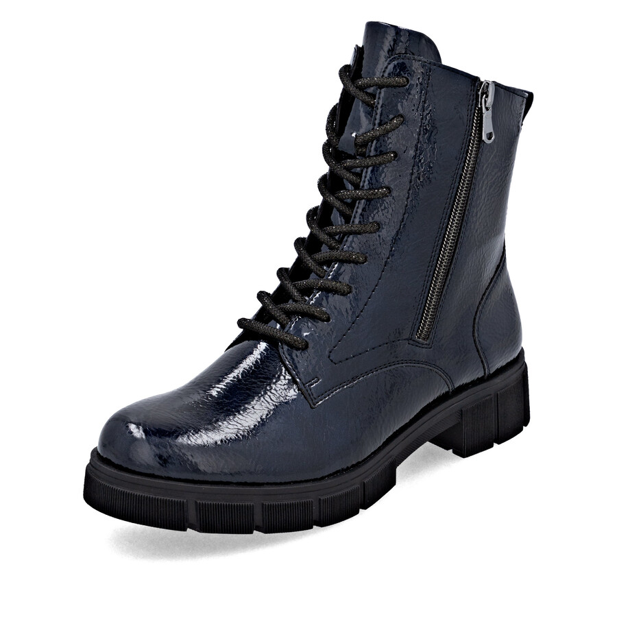bottes bleues à fermeture éclair pour femmes remonte d2s72-14