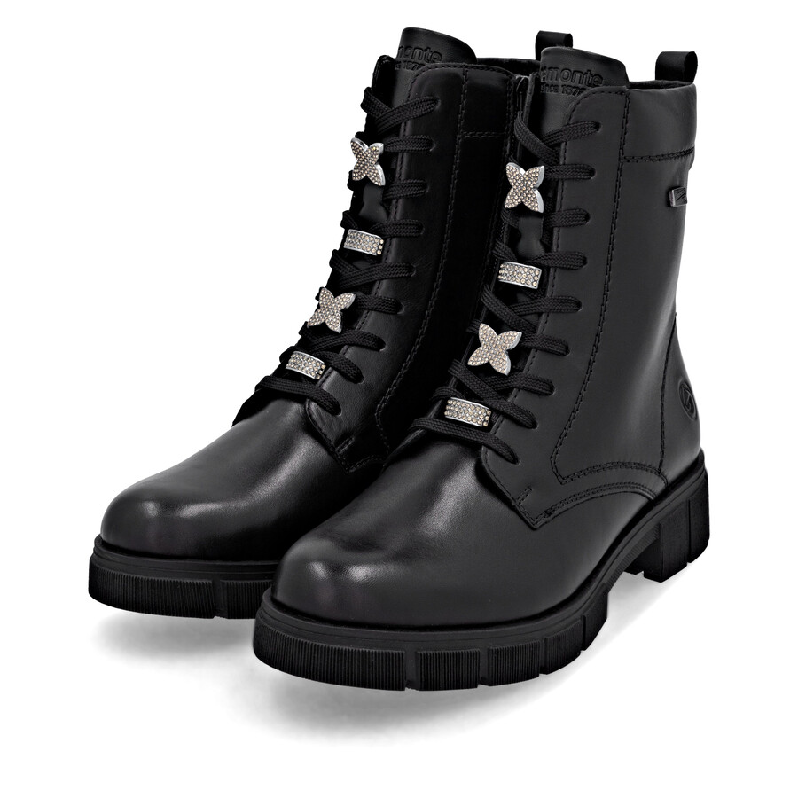 bottes noires à fermeture éclair pour femmes remonte d2s73-00