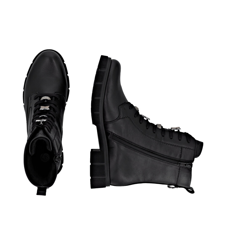 bottes noires à fermeture éclair pour femmes remonte d2s73-00