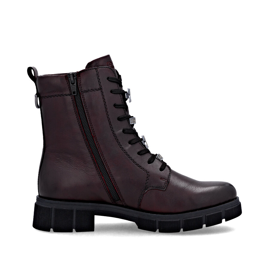 bottes rouges à fermeture éclair pour femmes remonte d2s73-35