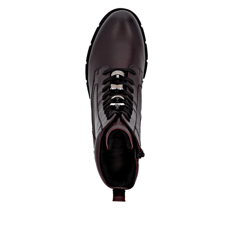 bottes rouges à fermeture éclair pour femmes remonte d2s73-35