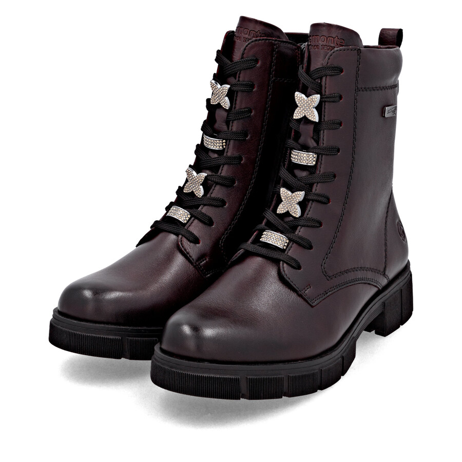 bottes rouges à fermeture éclair pour femmes remonte d2s73-35