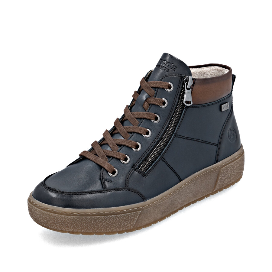 bottes bleues à fermeture éclair pour femmes remonte d2t70-14