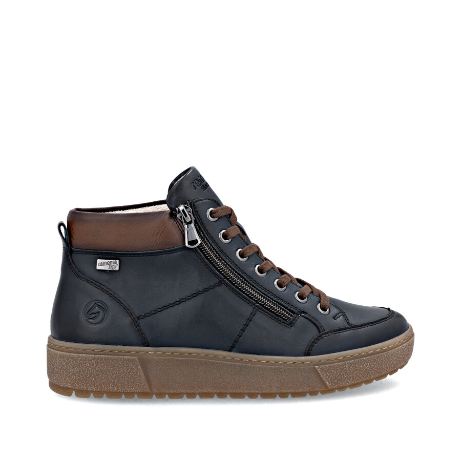bottes bleues à fermeture éclair pour femmes remonte d2t70-14
