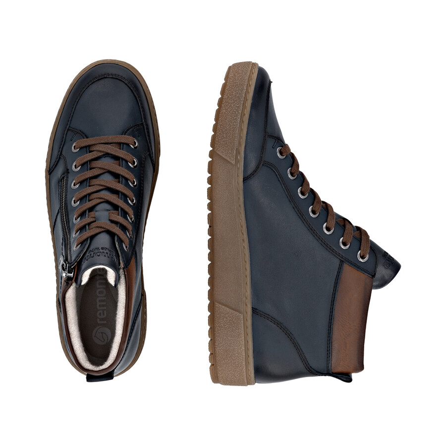 bottes bleues à fermeture éclair pour femmes remonte d2t70-14