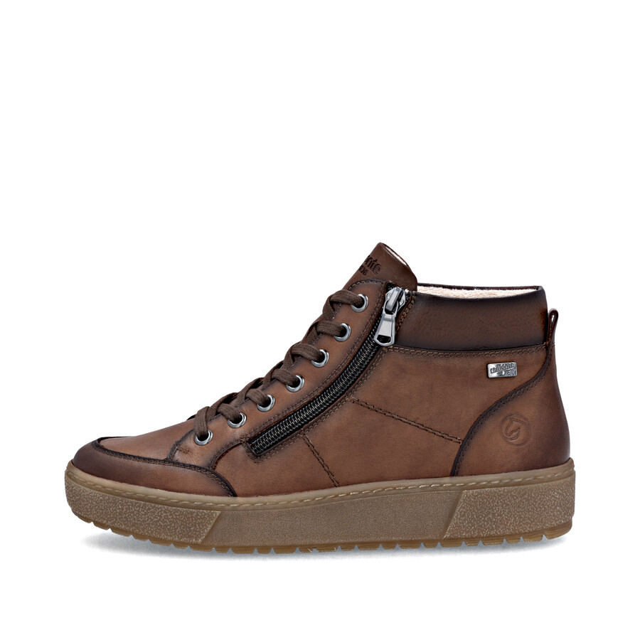 bottes marron à fermeture éclair pour femmes remonte d2t70-24