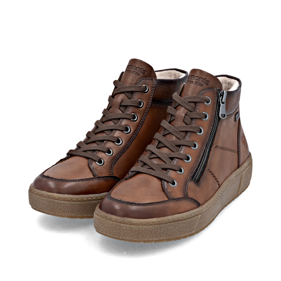 bottes marron à fermeture éclair pour femmes remonte d2t70-24