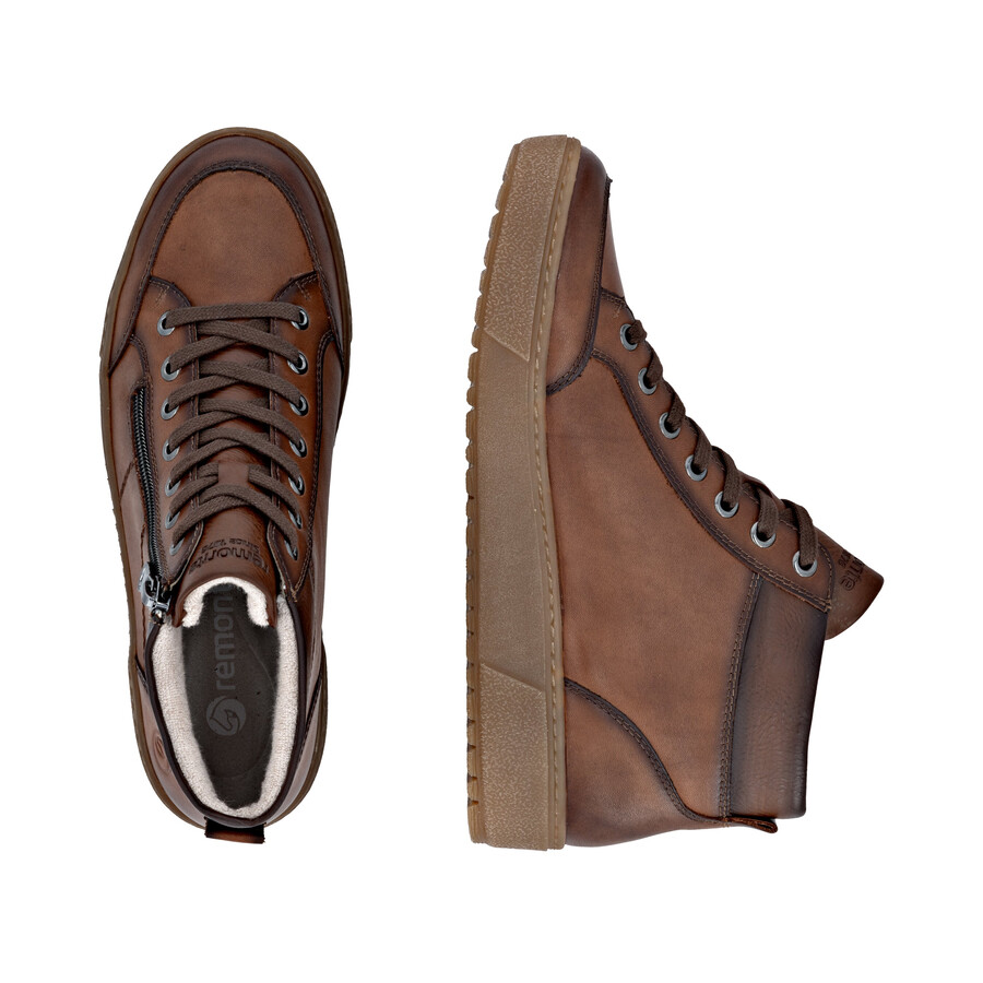 bottes marron à fermeture éclair pour femmes remonte d2t70-24