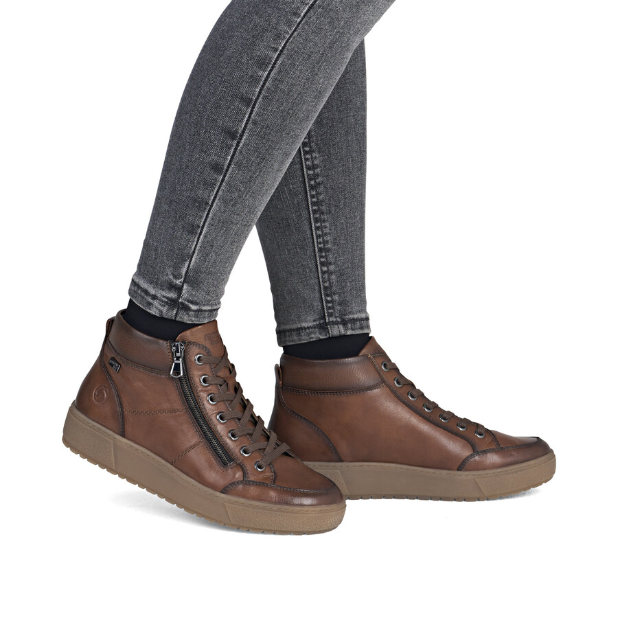 bottes marron à fermeture éclair pour femmes remonte d2t70-24