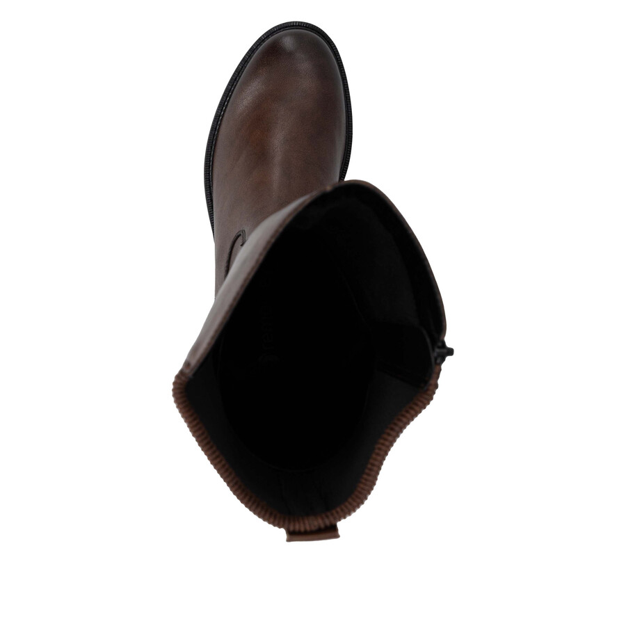 bottes marron à fermeture éclair pour femmes remonte d2w74-25