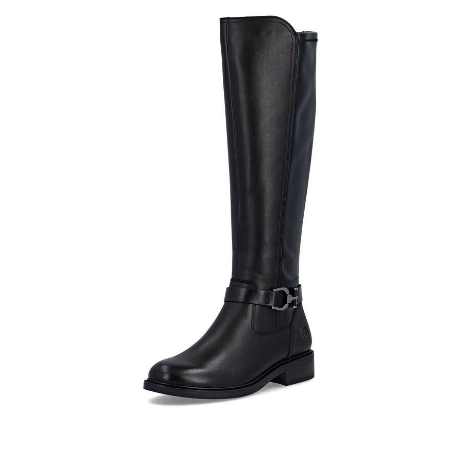bottes noires à fermeture éclair pour femmes remonte d2w77-00