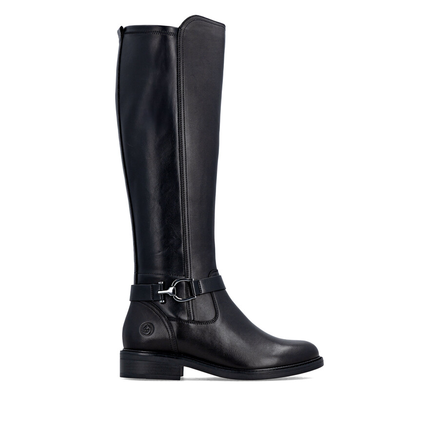 bottes noires à fermeture éclair pour femmes remonte d2w77-00
