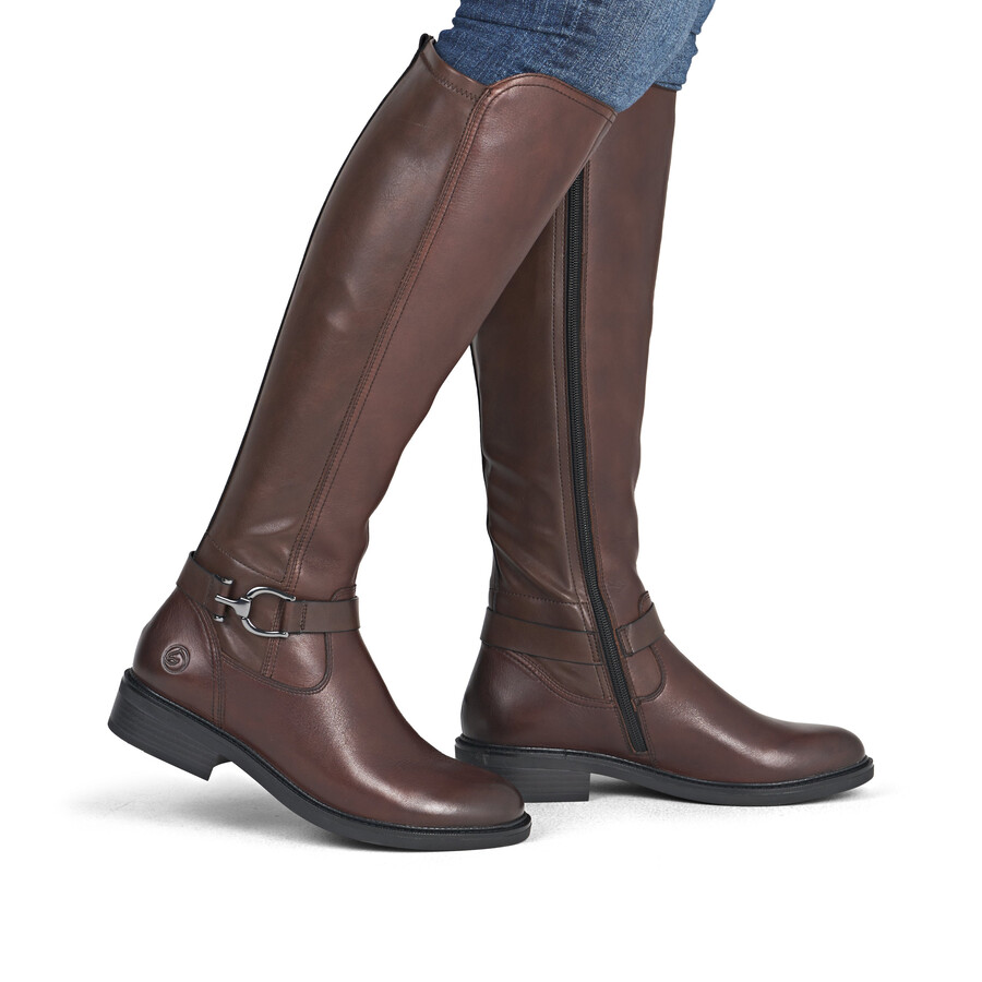 bottes marron à fermeture éclair pour femmes remonte d2w77-25