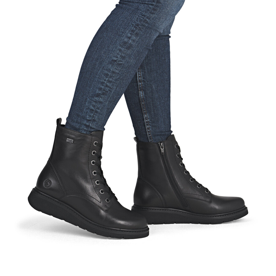 bottes noires à fermeture éclair pour femmes remonte d3979-00