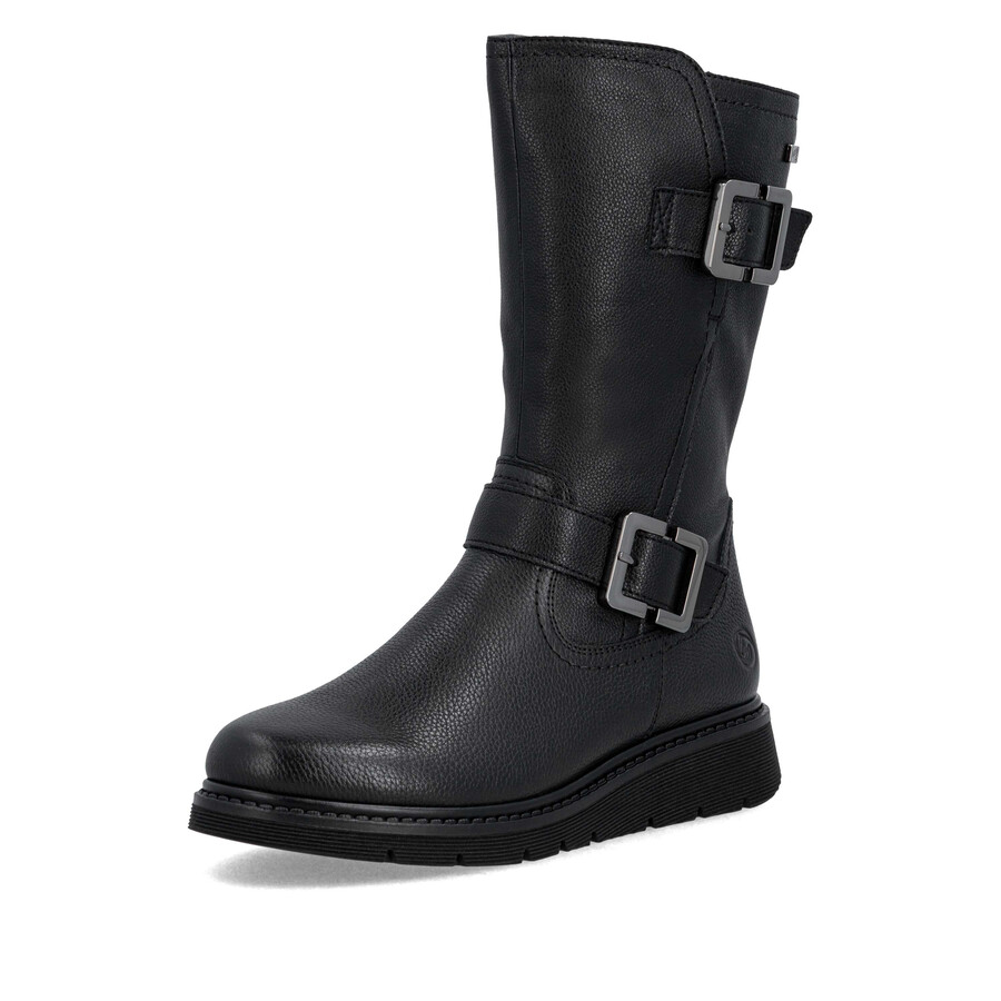 bottes noires à fermeture éclair pour femmes remonte d3980-00