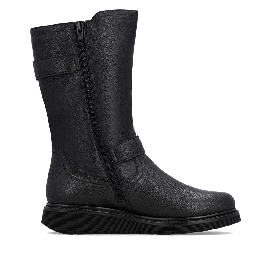 bottes noires à fermeture éclair pour femmes remonte d3980-00