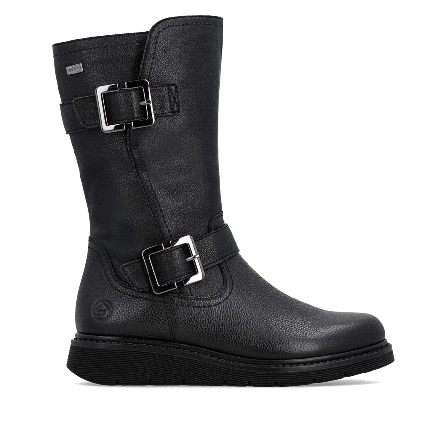 bottes noires à fermeture éclair pour femmes remonte d3980-00
