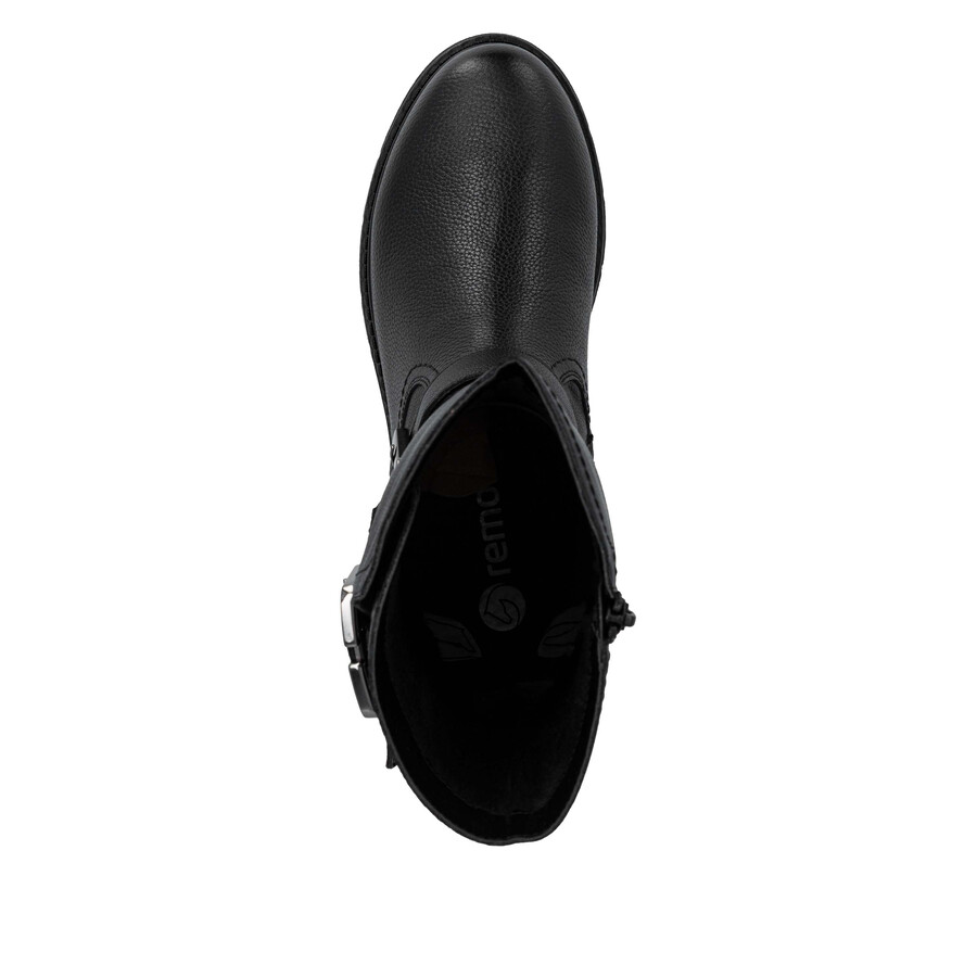 bottes noires à fermeture éclair pour femmes remonte d3980-00
