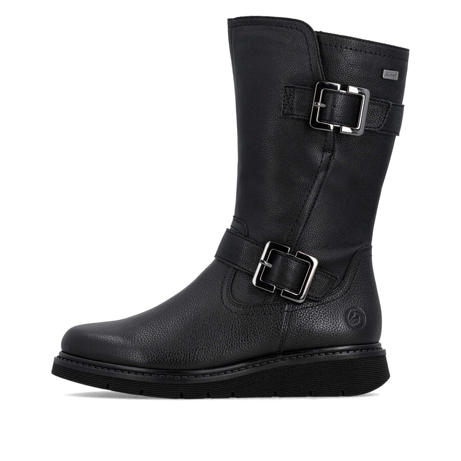 bottes noires à fermeture éclair pour femmes remonte d3980-00