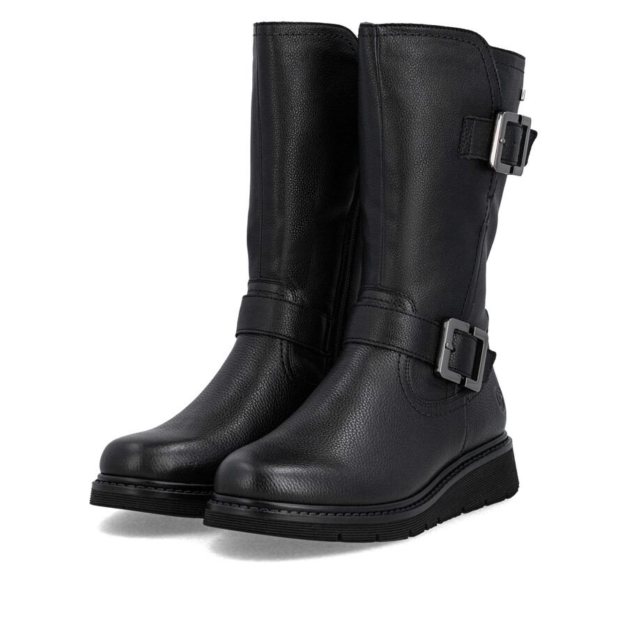 bottes noires à fermeture éclair pour femmes remonte d3980-00