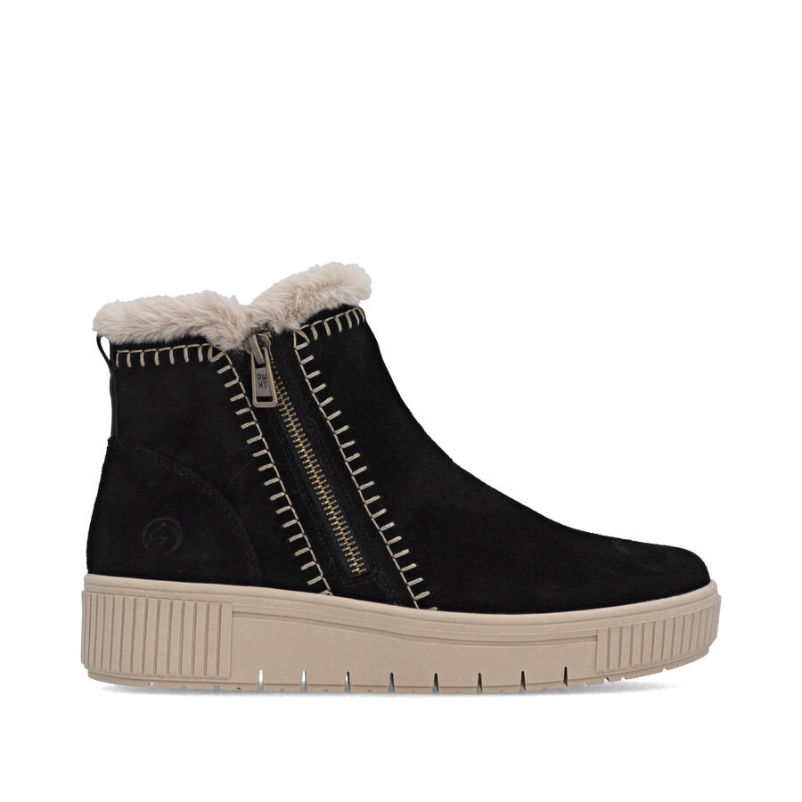 bottes noires à fermeture éclair pour femmes remonte d3b70-03