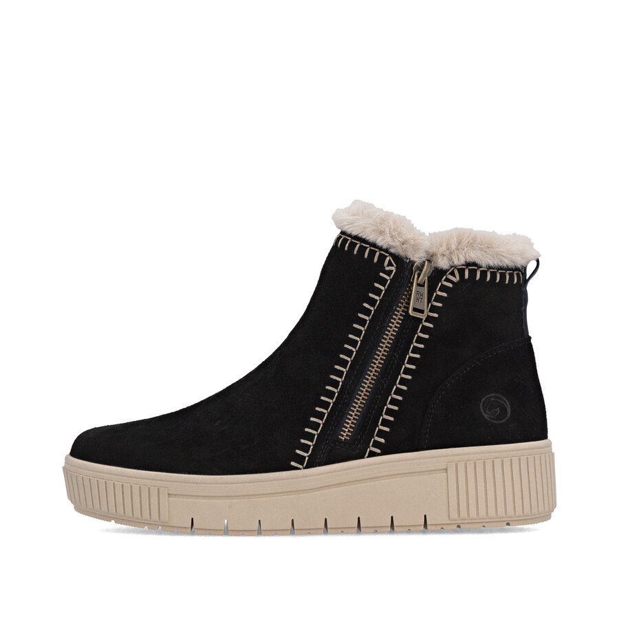 bottes noires à fermeture éclair pour femmes remonte d3b70-03