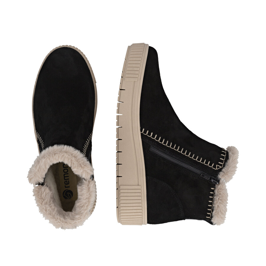 bottes noires à fermeture éclair pour femmes remonte d3b70-03
