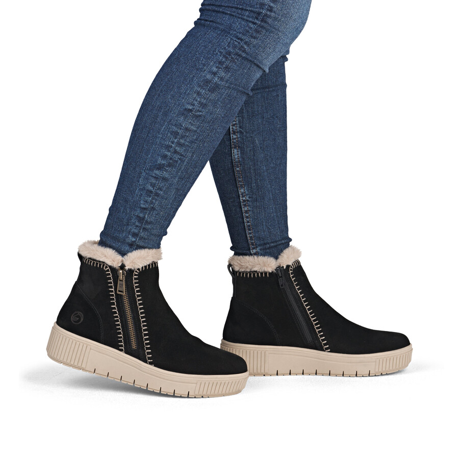 bottes noires à fermeture éclair pour femmes remonte d3b70-03
