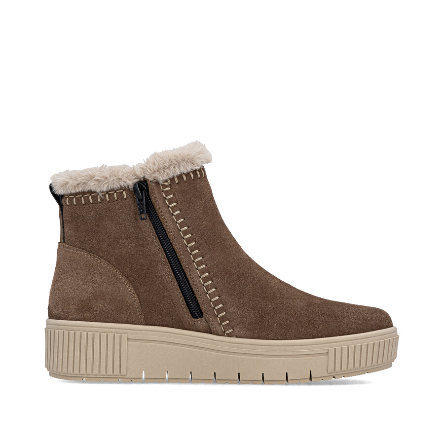 bottes marron à fermeture éclair pour femmes remonte d3b70-20