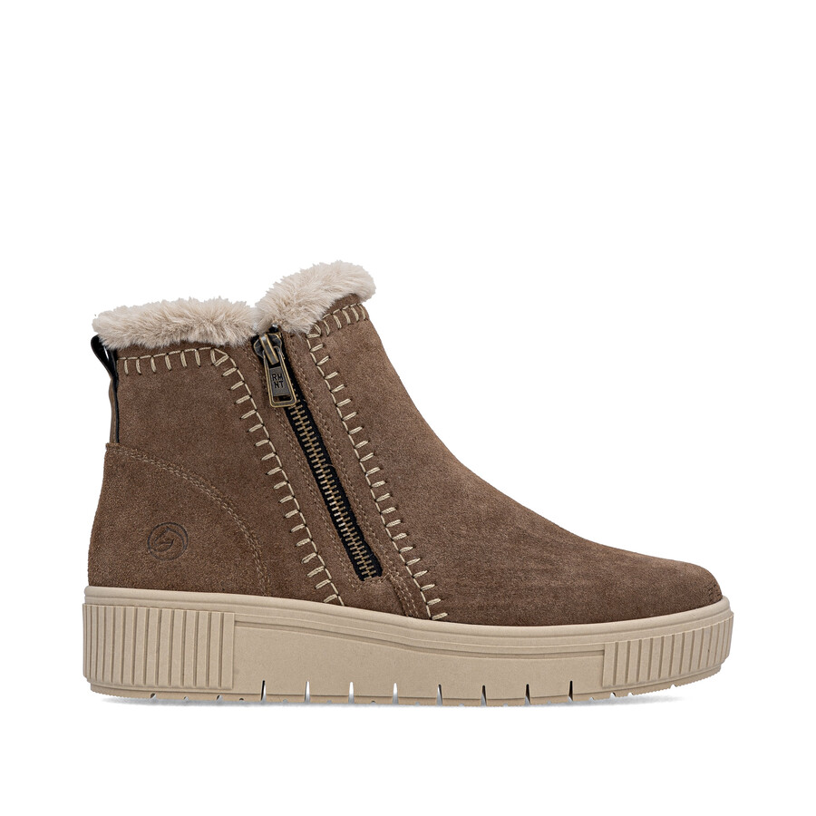 bottes marron à fermeture éclair pour femmes remonte d3b70-20