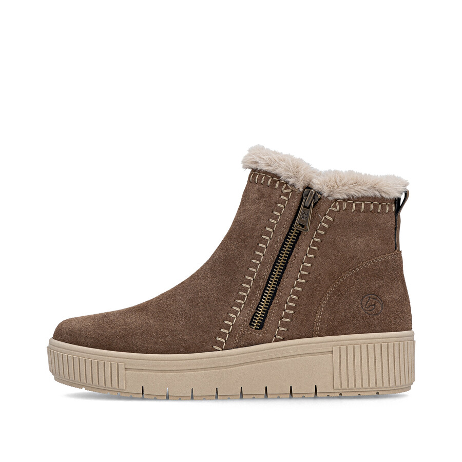 bottes marron à fermeture éclair pour femmes remonte d3b70-20