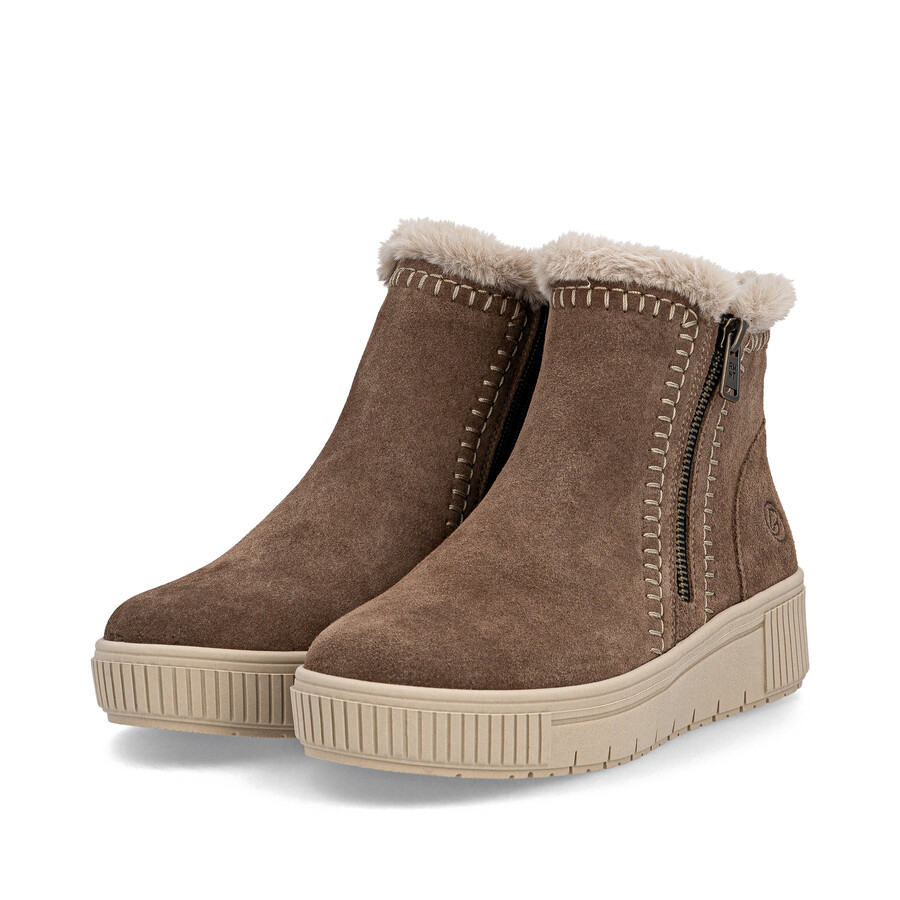 bottes marron à fermeture éclair pour femmes remonte d3b70-20