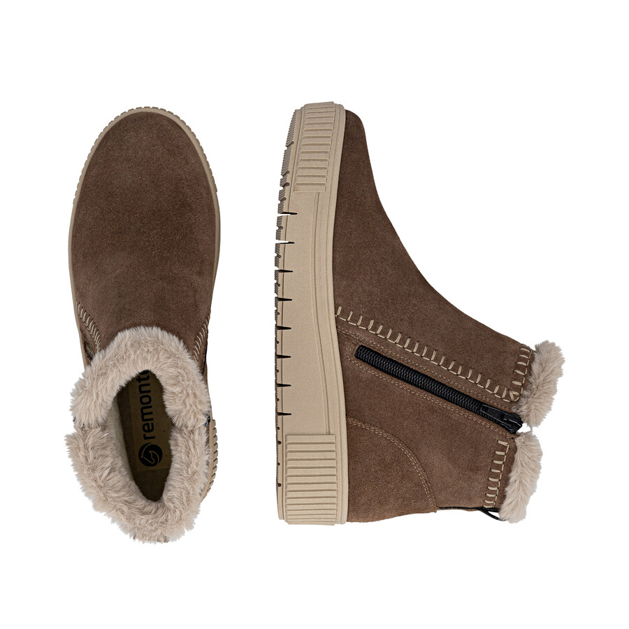 bottes marron à fermeture éclair pour femmes remonte d3b70-20