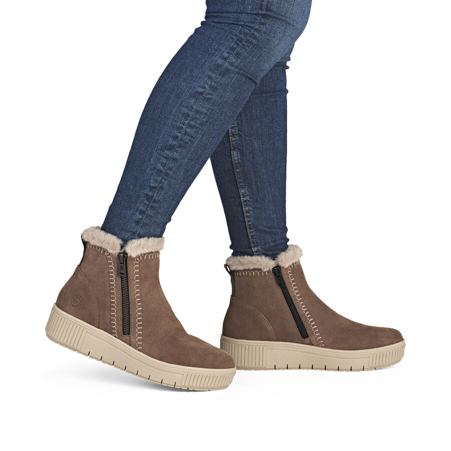 bottes marron à fermeture éclair pour femmes remonte d3b70-20