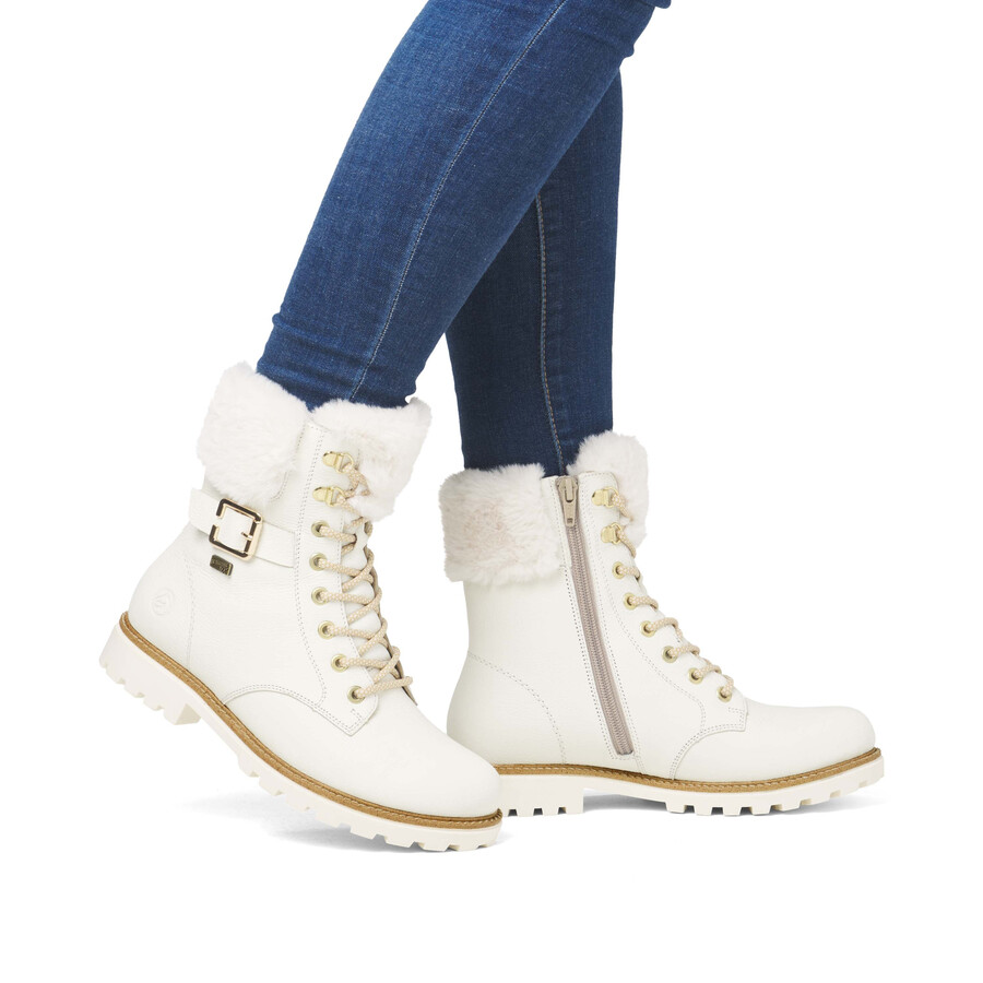 bottes blanches à fermeture éclair pour femmes remonte d8481-80