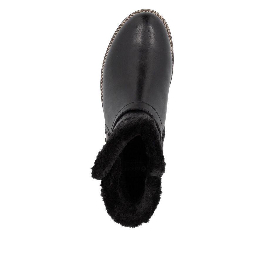 bottes noires à fermeture éclair pour femmes remonte d8484-00
