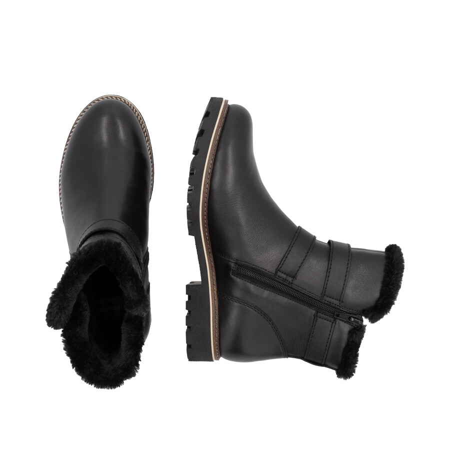 bottes noires à fermeture éclair pour femmes remonte d8484-00