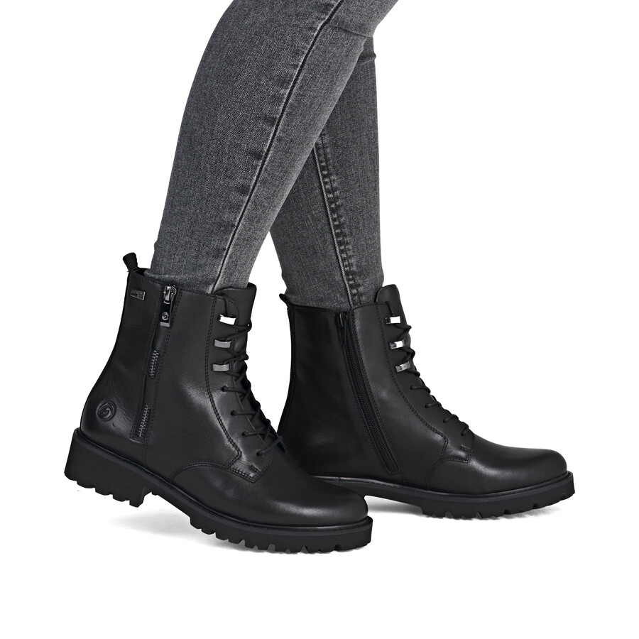 bottes noires à fermeture éclair pour femmes remonte d8656-00
