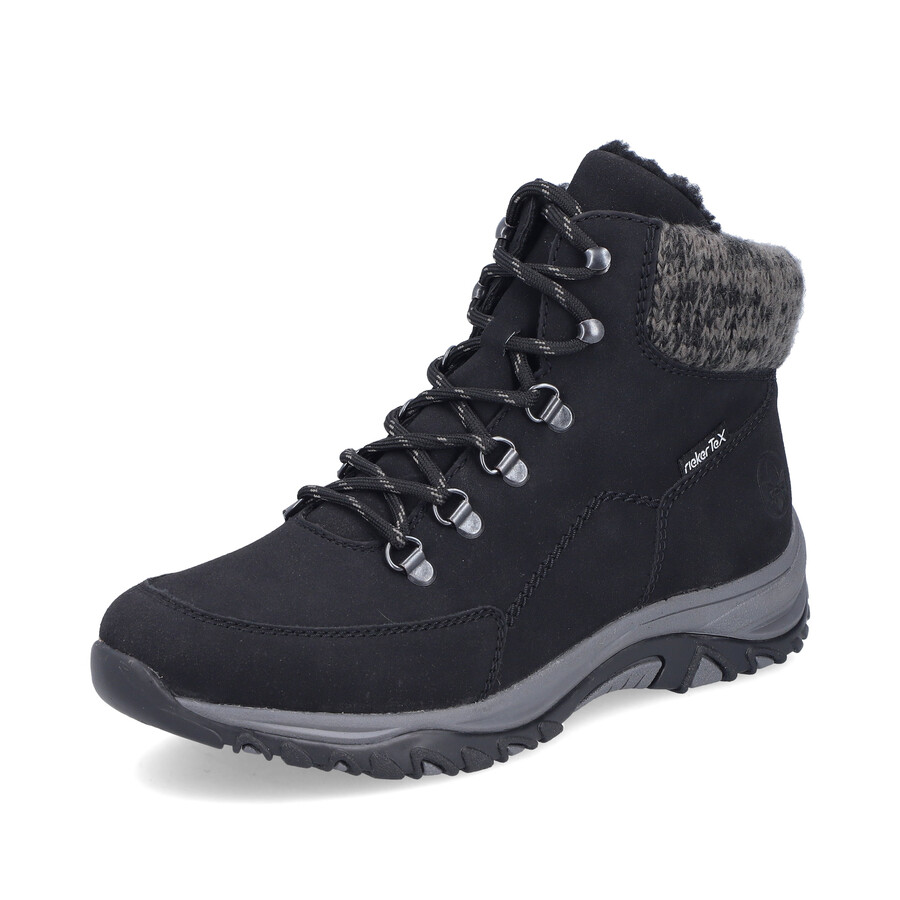 bottes élastiques noires pour femmes rieker m9610-00