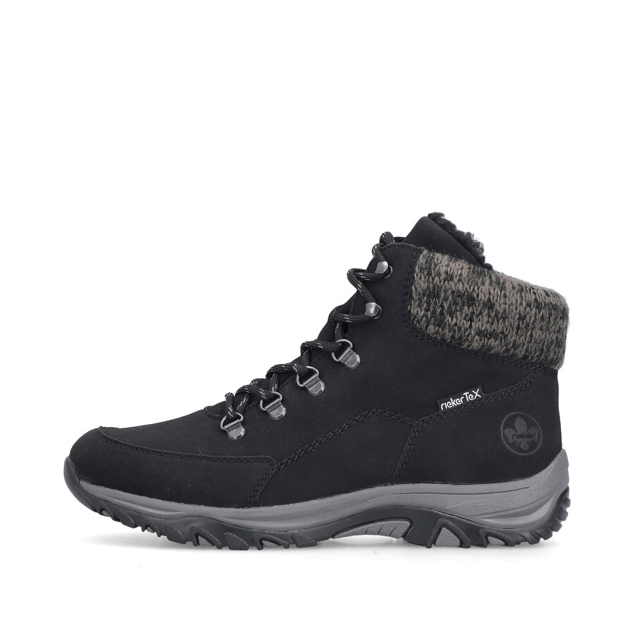 bottes élastiques noires pour femmes rieker m9610-00