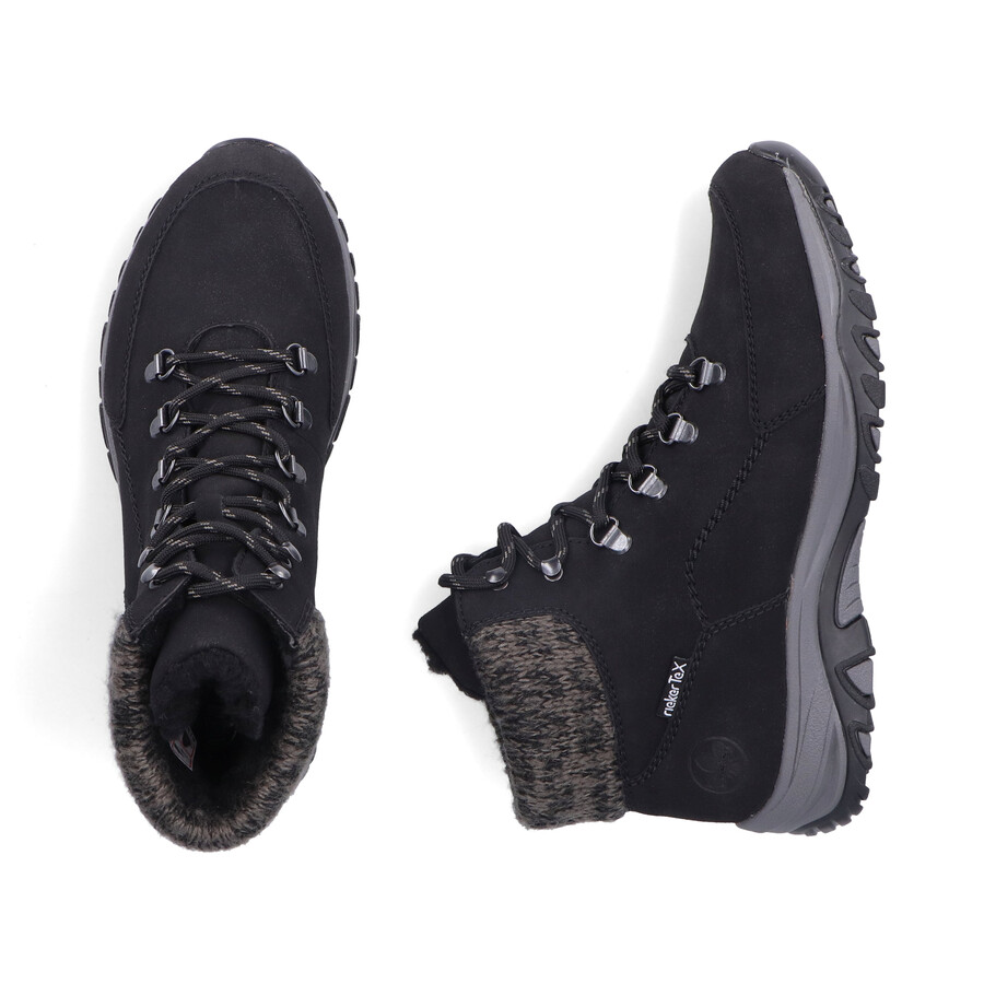 bottes élastiques noires pour femmes rieker m9610-00