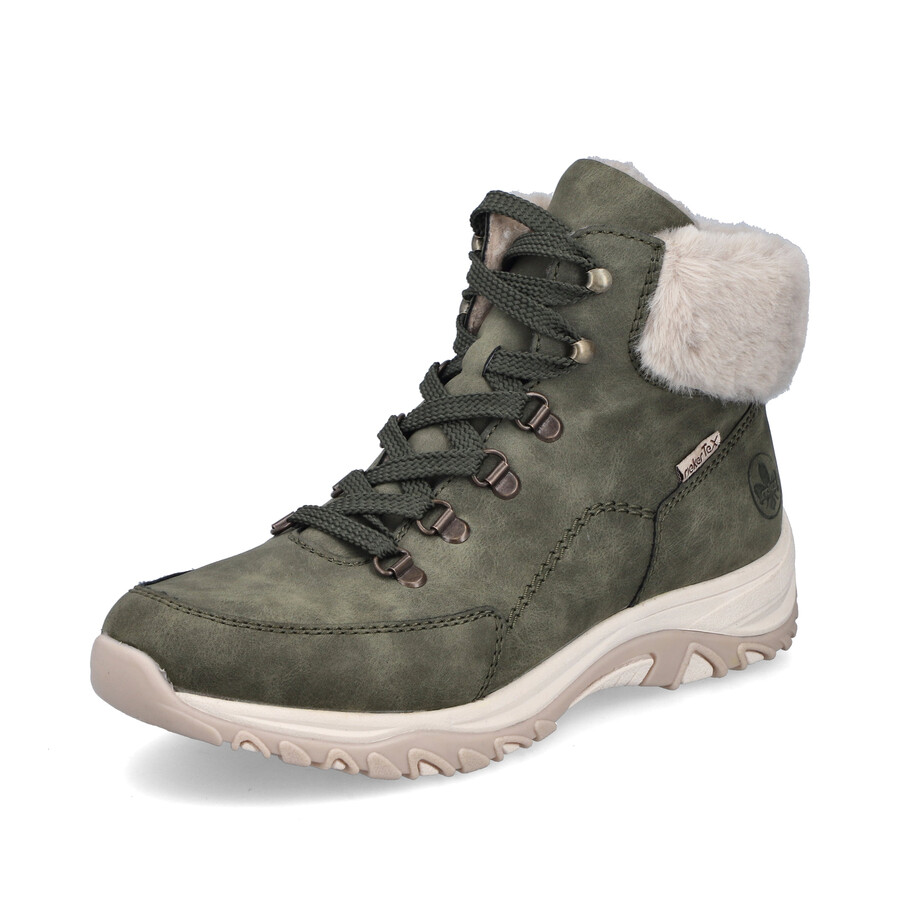 bottes élastiques vertes pour femmes rieker m9610-54