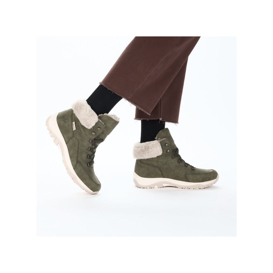 bottes élastiques vertes pour femmes rieker m9610-54